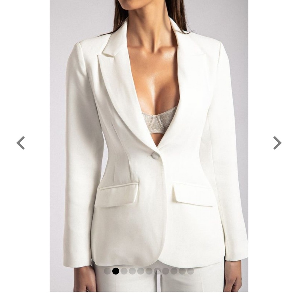 Meshki White Tailored Blazer